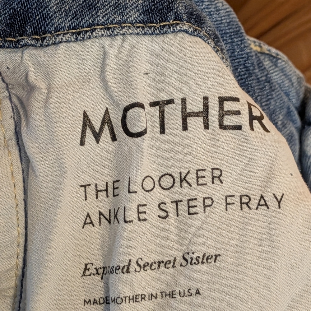 MOTHER The Looker Ankle Step Fray Size 25 - Picture 6 of 7